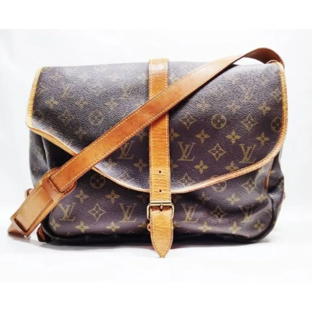 Vintage Louis Vuitton Saumur 35 Crossbody Bag - Entrupy Certified with dust bag